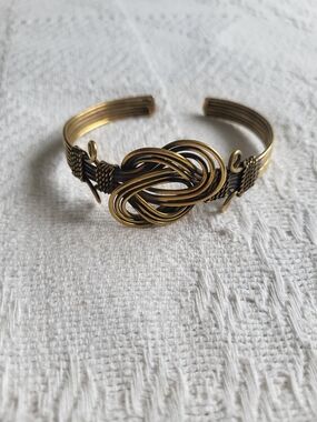 Gold-Tone Brass Knot Cuff Bracelet Cuff- Women's Jewelry
